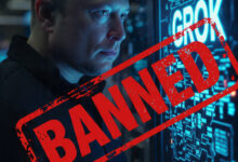 Person next to digital interface display